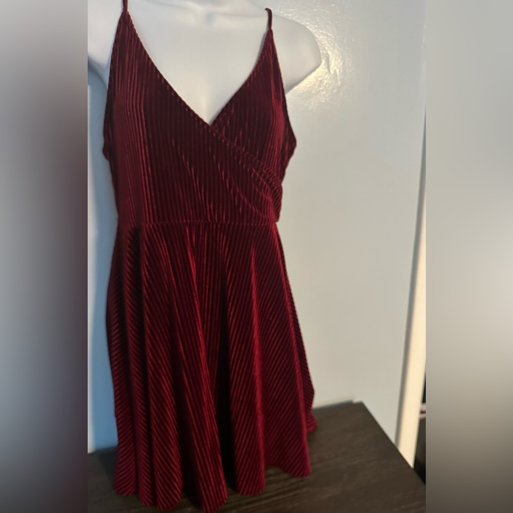 Red velvet dress